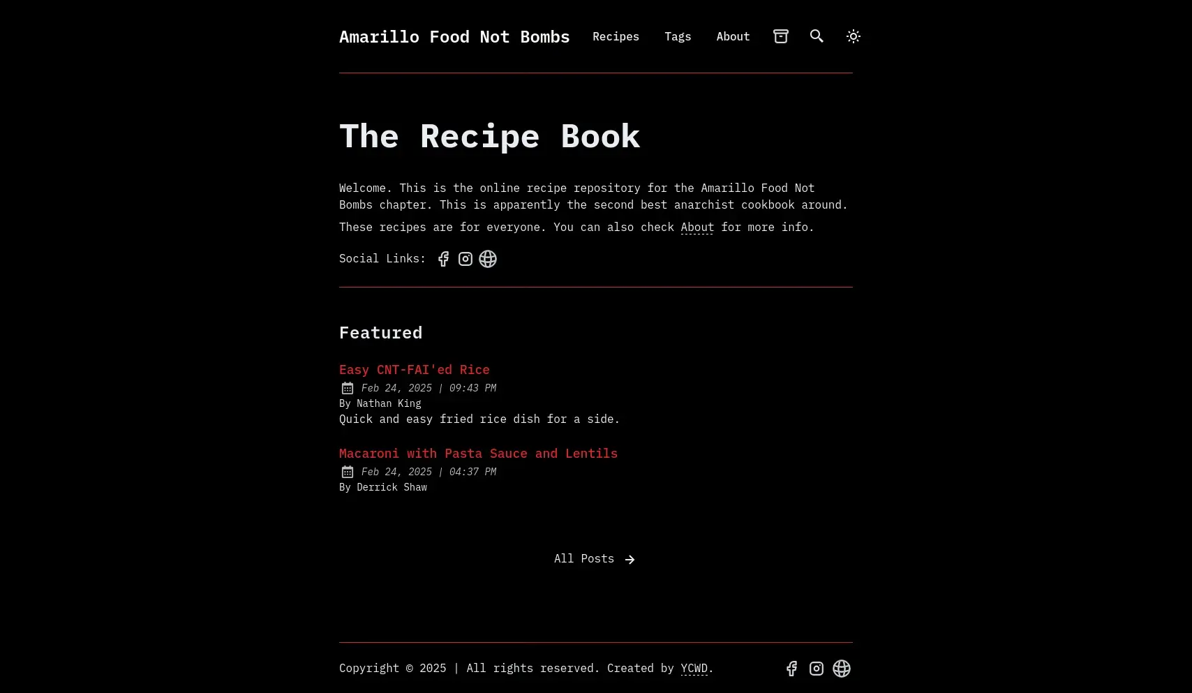 Amarillo FNB Recipe Book